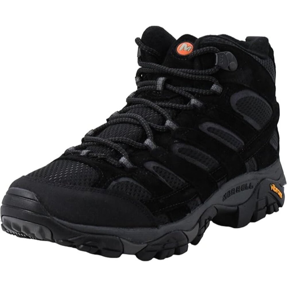 NEW Merrell Mens MOAB 2 Mid Waterproof Hiking Boot (Black Night) 10M